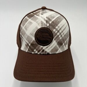 Tony Hawk Brown Plaid A-Flex Fitted Baseball Hat Cap Mens Size S/M New With Tags